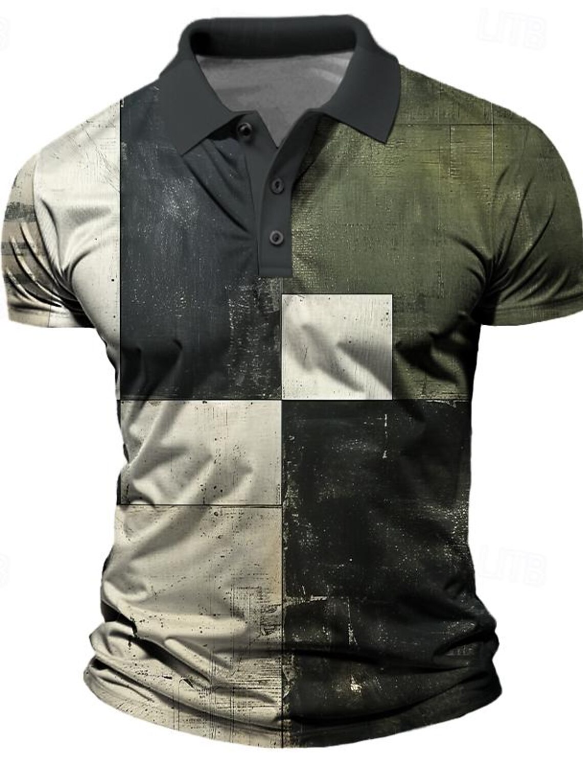 Men'S Vintage Formal Wear - Men's Plaid Polo Shirts Golf Shirt