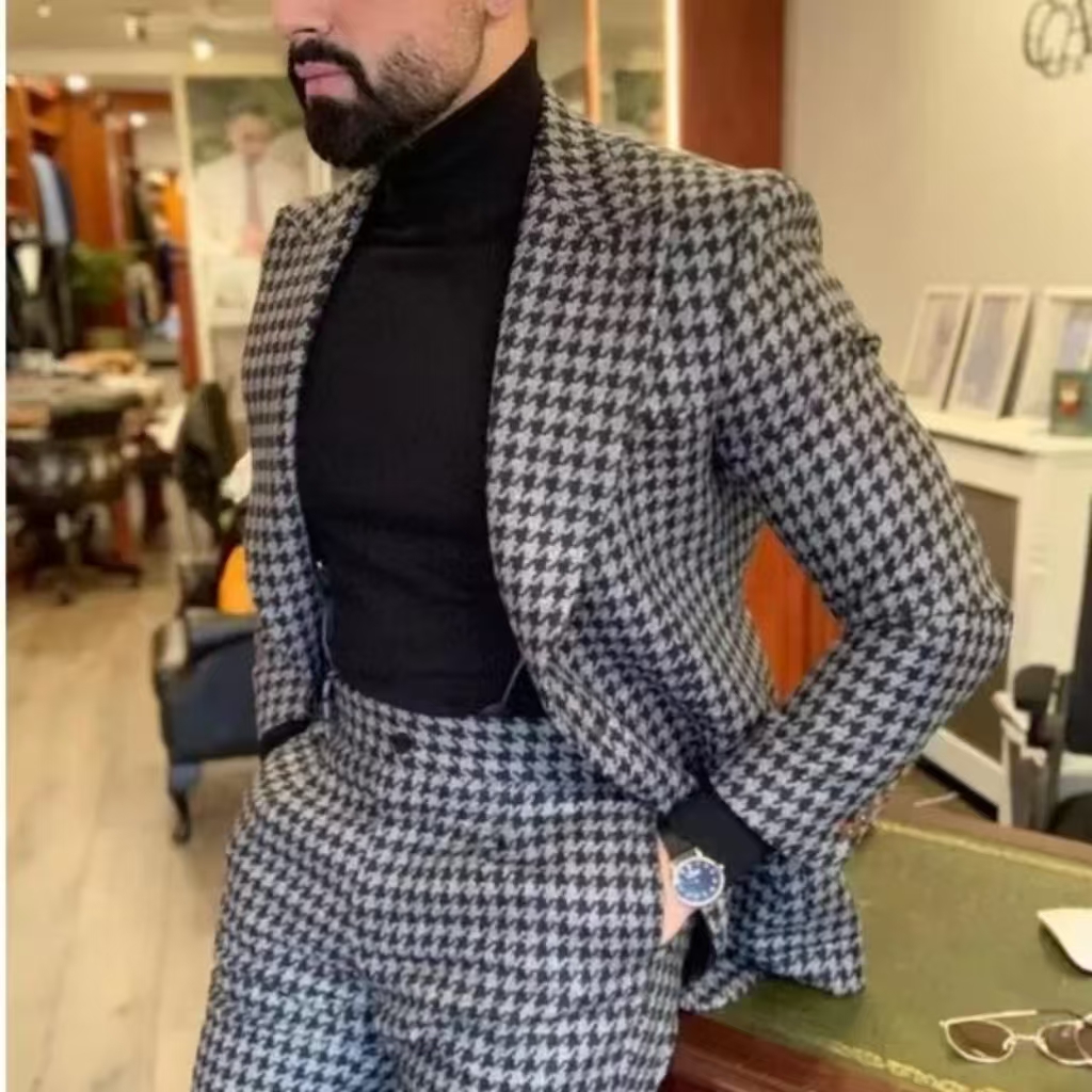 Houndstooth Vintage Men's Suit - Men'S Vintage Formal Wear のレビューと価格