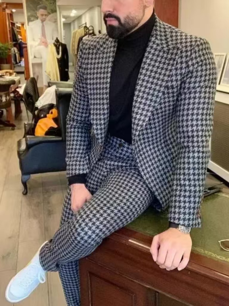 Houndstooth Vintage Men's Suit - Men'S Vintage Formal Wear のレビューと価格
