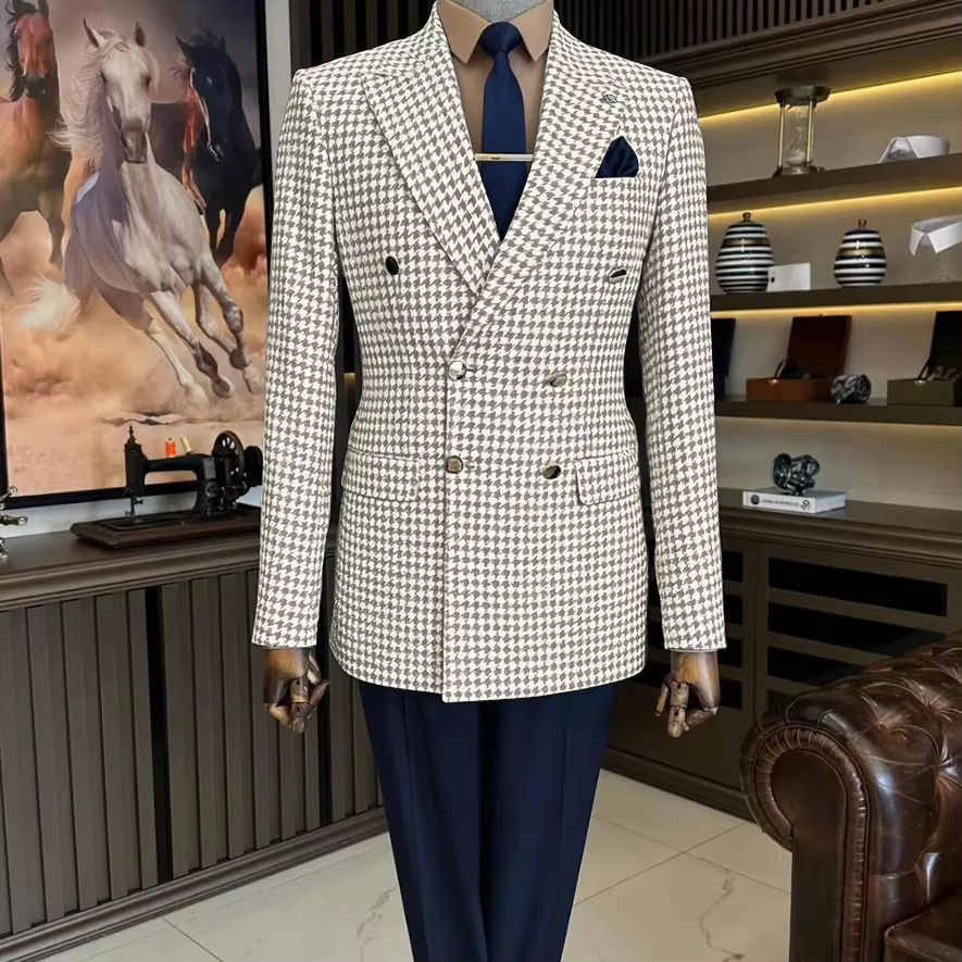 Vintage Houndstooth Tweed Blaz - Men'S Vintage Formal Wear のレビューと価格