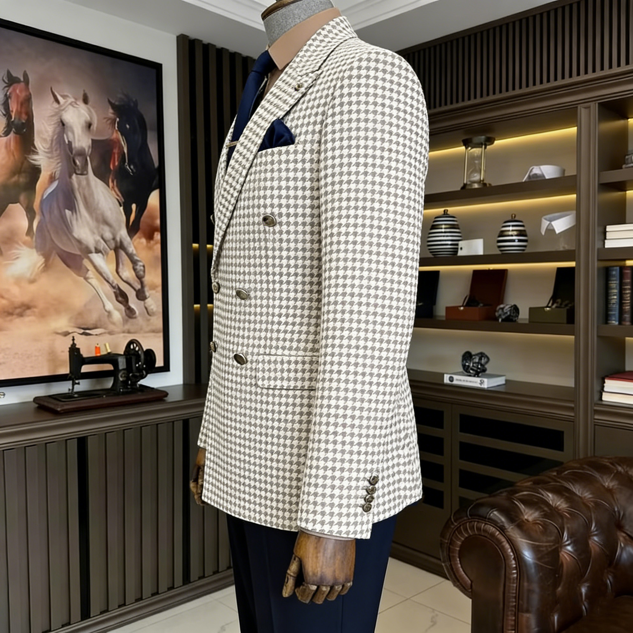 Vintage Houndstooth Tweed Blaz - Men'S Vintage Formal Wear のレビューと価格