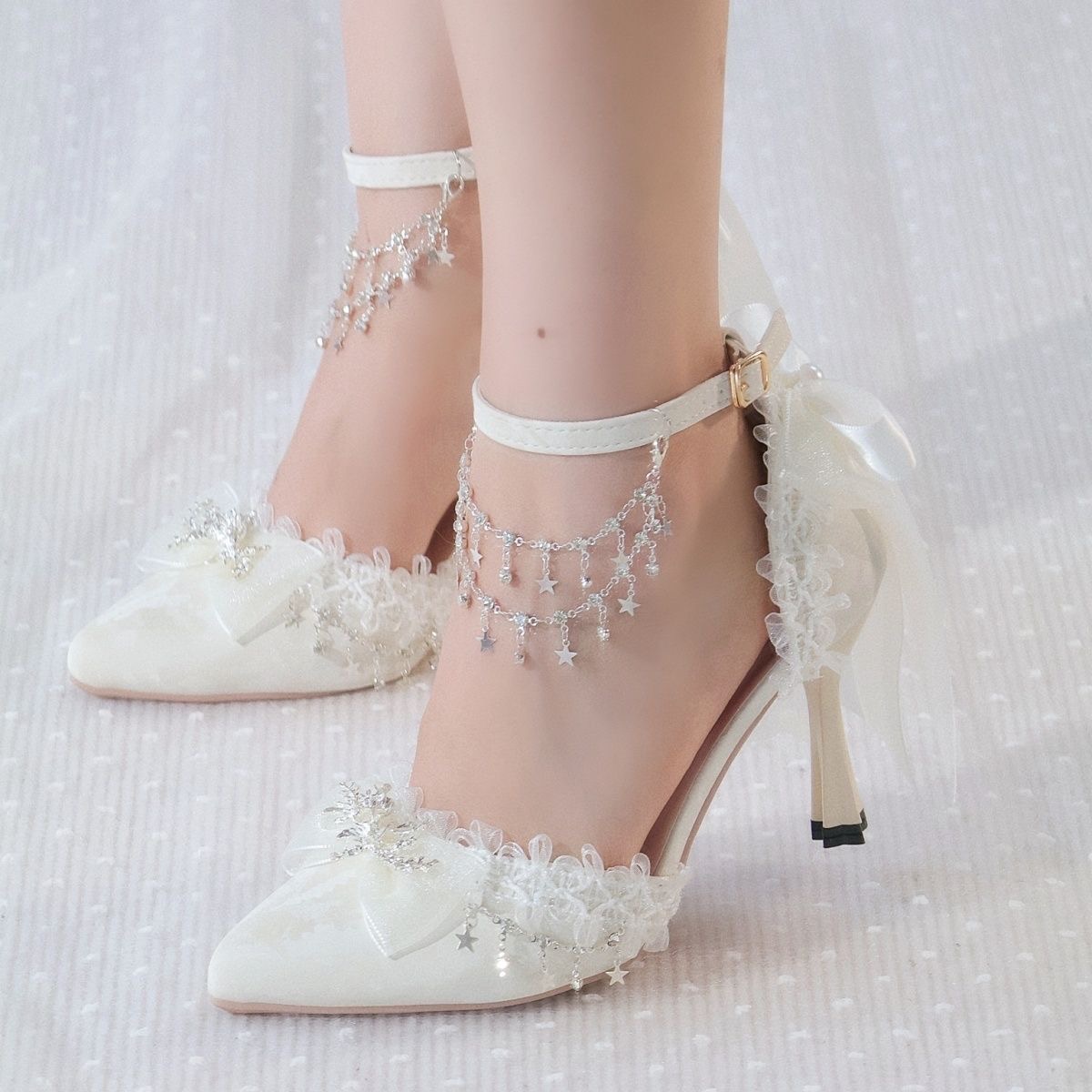 Lolita Female Shoes Heels Whit - Men Formal Wear Shoes のレビューと価格