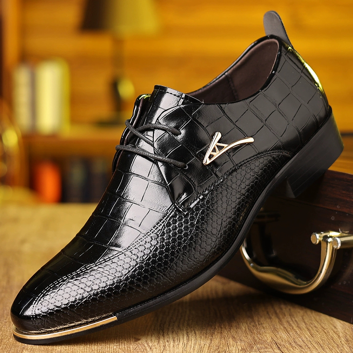 Fashion PU Leather Shoes Men B - Men Formal Wear Shoes のレビューと価格