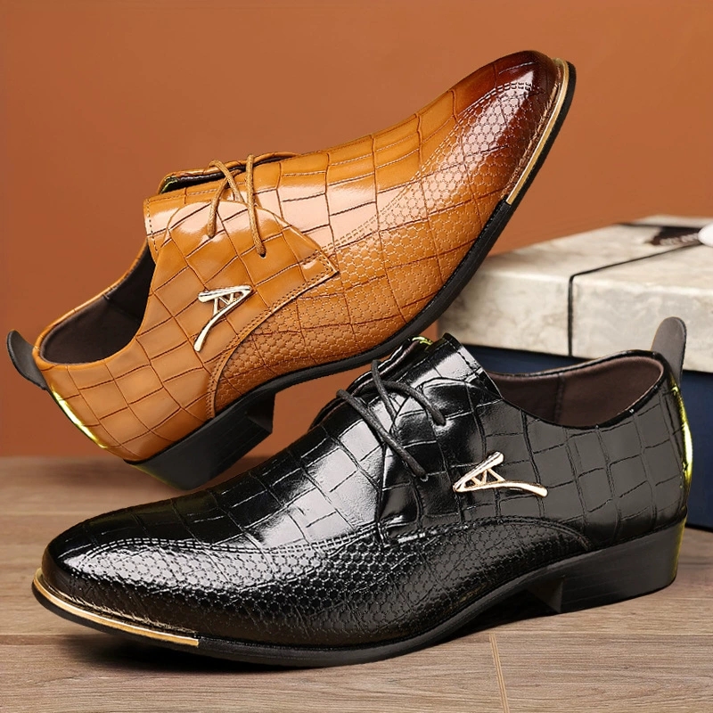 Fashion PU Leather Shoes Men B - Men Formal Wear Shoes のレビューと価格