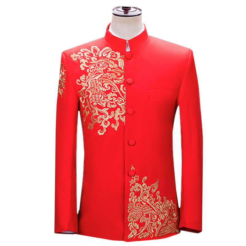 New Men Embroidered Suit Jacke - Men'S Vintage Formal Wear のレビューと価格