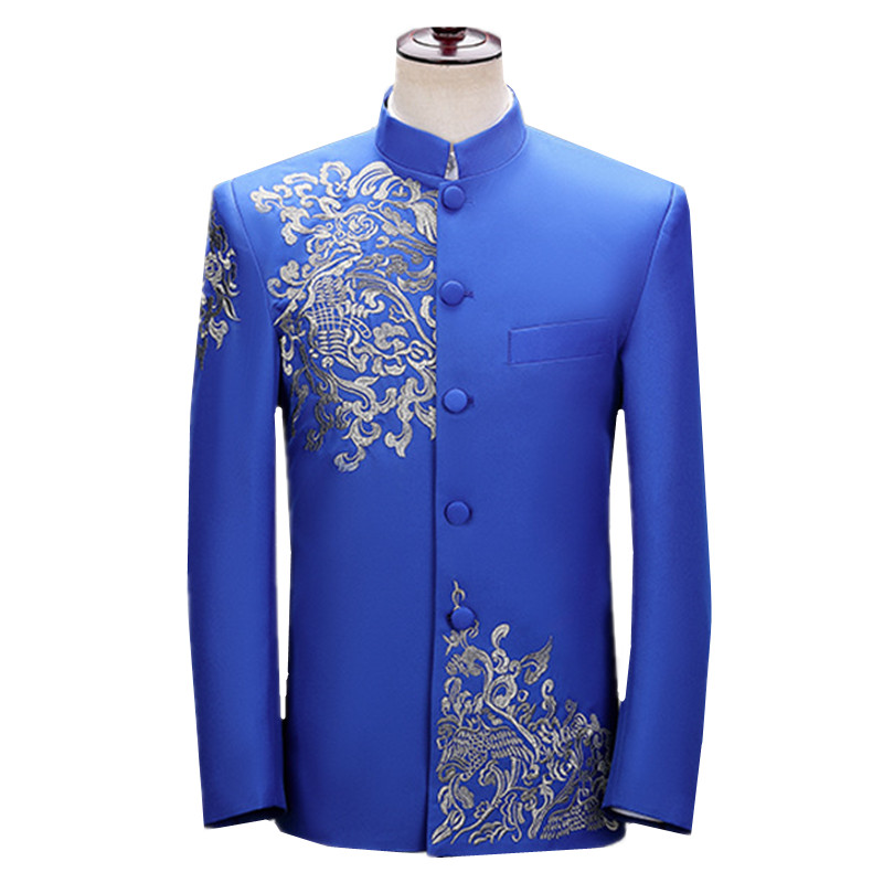 New Men Embroidered Suit Jacke - Men'S Vintage Formal Wear のレビューと価格