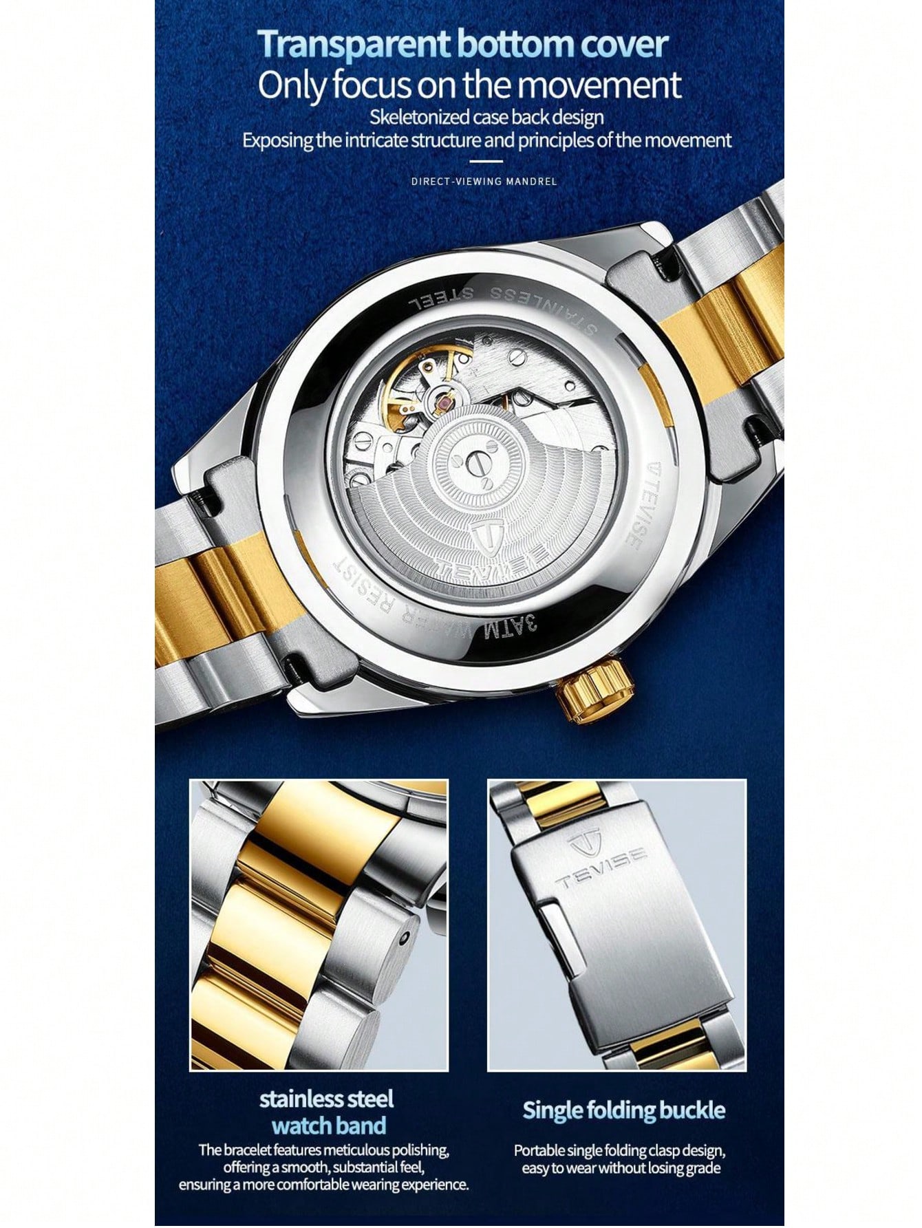 TEVISE men's watch - a busines - Men'S Formal Wear Watches のレビューと価格