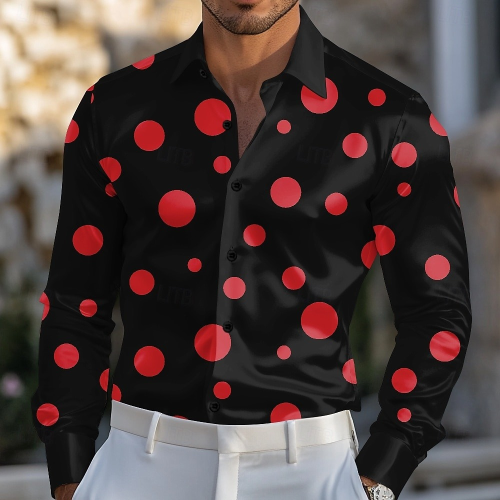 Men's Geometric Polka Dot Shir - Men'S Holiday Formal Wear のレビューと価格