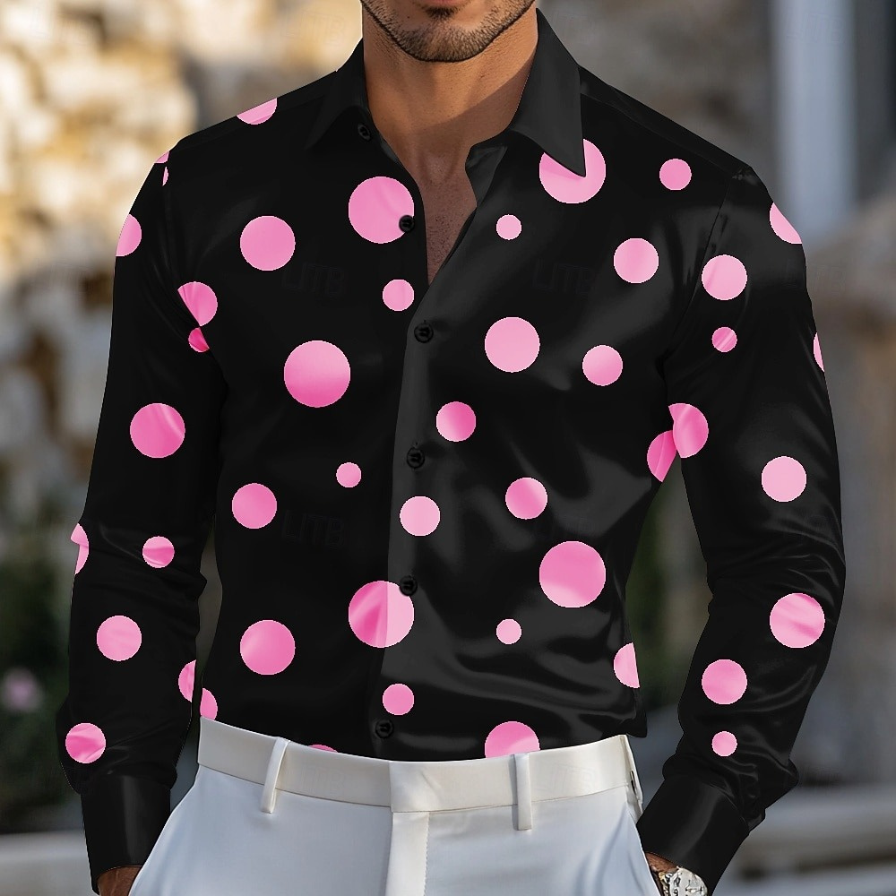 Men's Geometric Polka Dot Shir - Men'S Holiday Formal Wear のレビューと価格