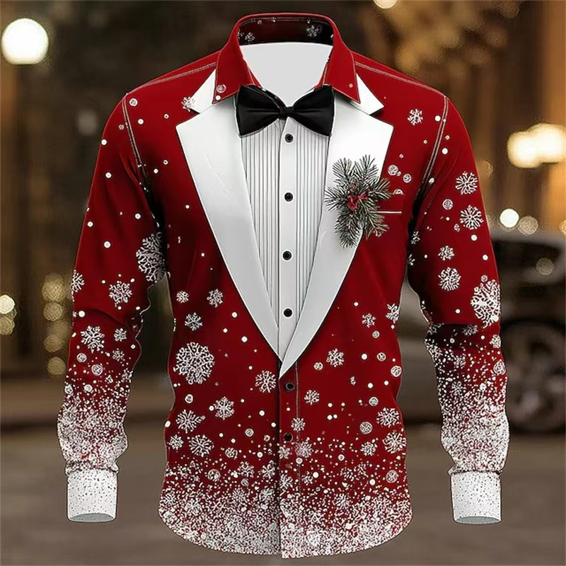 2025 Men's Christmas Snowflake - Men'S Holiday Formal Wear のレビューと価格