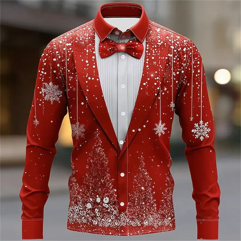 2025 Men's Christmas Snowflake - Men'S Holiday Formal Wear のレビューと価格