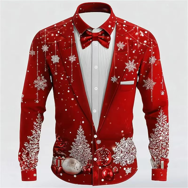 2025 Men's Christmas Snowflake - Men'S Holiday Formal Wear のレビューと価格