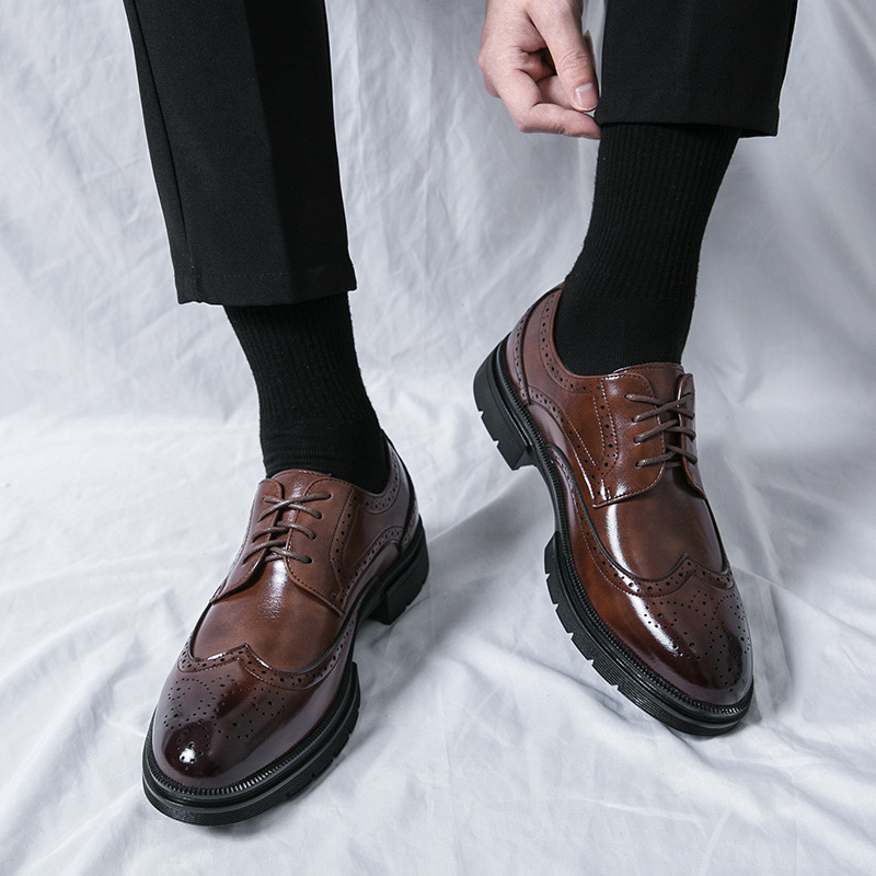 Men Brogue 5/8/10CM Platform H - Men Formal Wear Shoes のレビューと価格